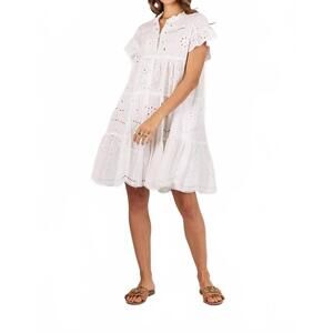 NEW RUBYYAYA rose mini dress in white